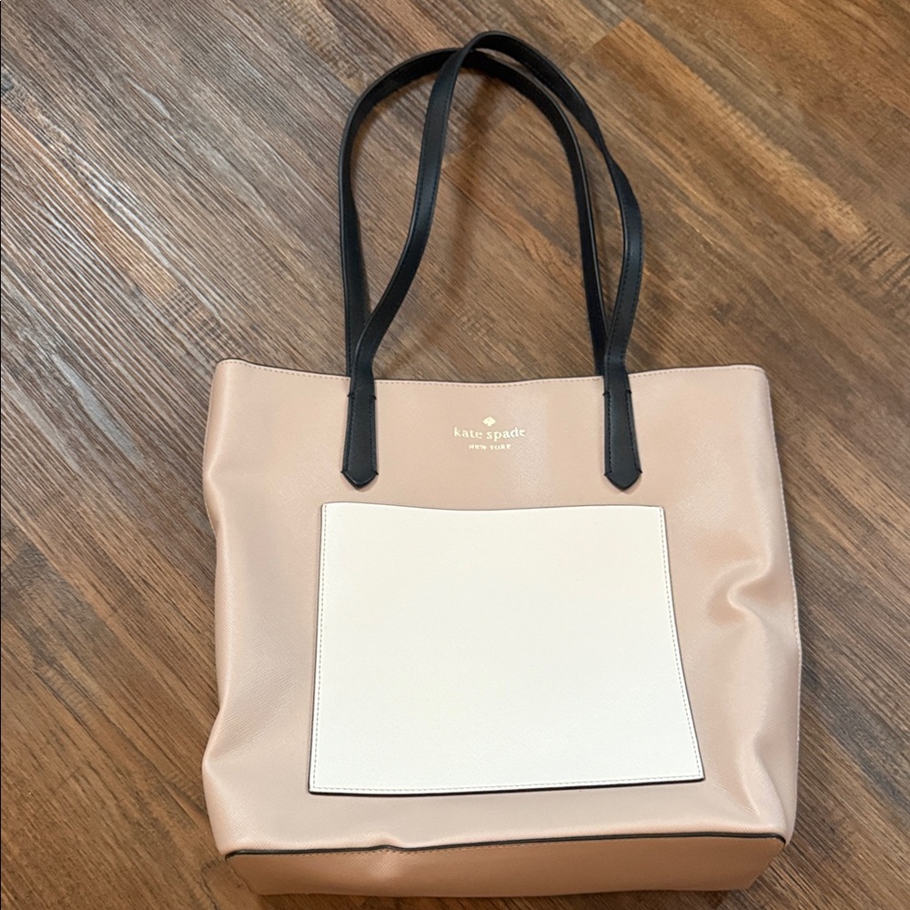 Kate Spade Tan and Black Tote Bag